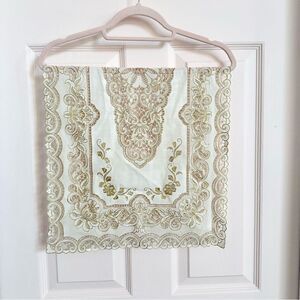 Vintage gold painted table runner